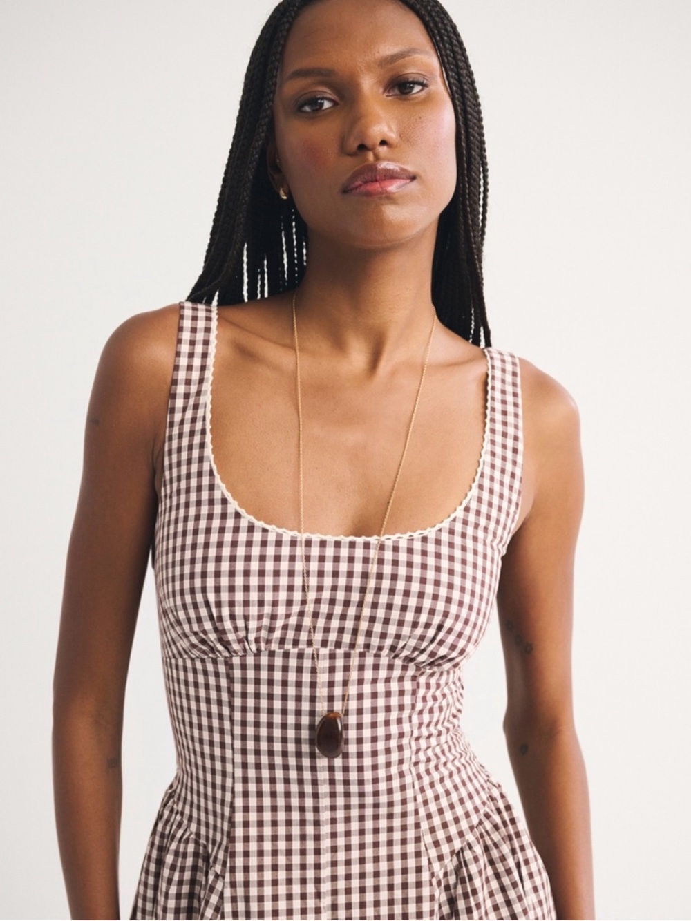 100% Cotton A&F Dylan Bra-free Midi Dress - Picture 5 of 7
